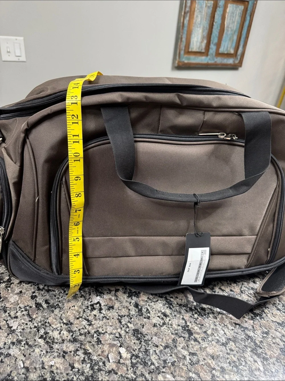 Bugatti Brown and Black Travel Duffel Bag with Shoulder Strap NWT